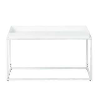 Weißer Couchtisch aus Metall 80 cm breit