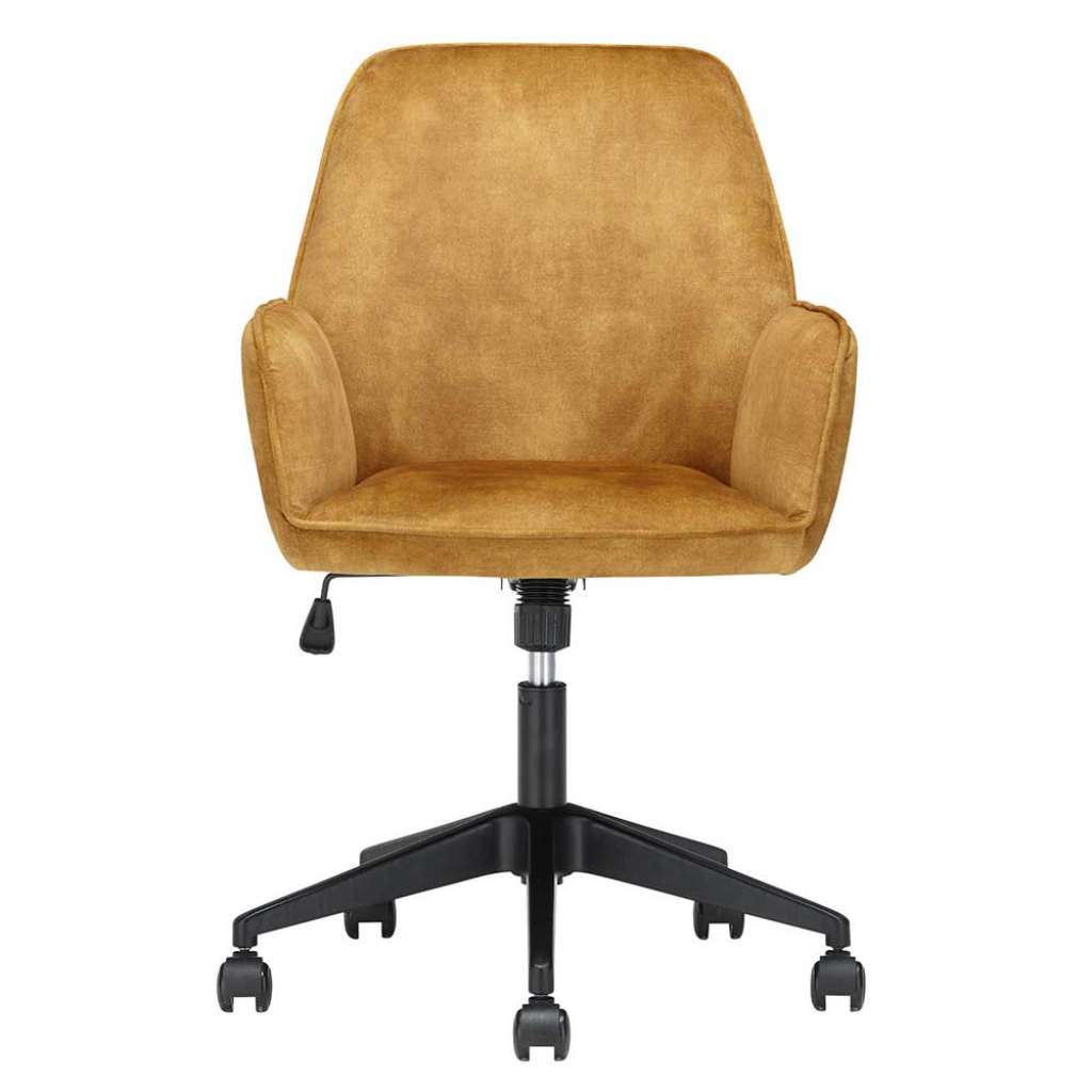 Polster Drehstuhl höhenverstellbar Ocker & Schwarz