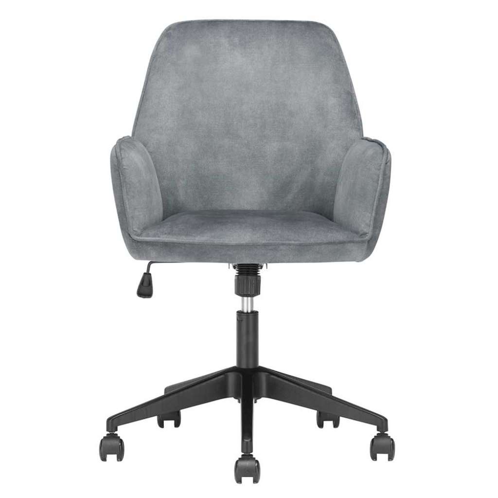 Drehbarer Polsterstuhl höhenverstellbar Bezug in Velours Optik