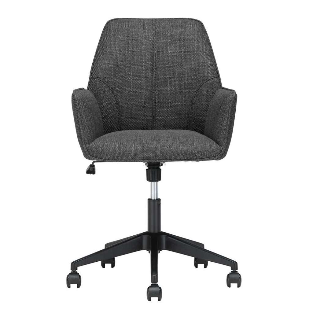 Verstellbarer Schreibtischstuhl mit Bezug aus Stoff Anthrazit