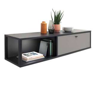 Hängeschrank Wohnzimmer in Grau 156 cm breit