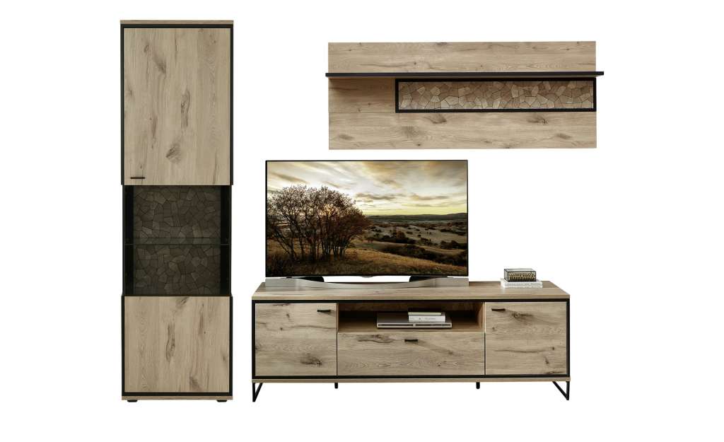 Wohnkombination  Ruben ¦ holzfarben Wohnwände - Höffner