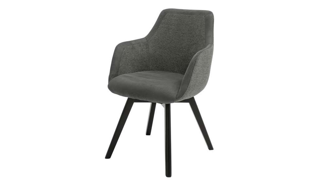 Dine + Mine Polsterstuhl  Corby ¦ grau Stühle > Esszimmerstühle > Esszimmerstühle mit Armlehnen - Höffner