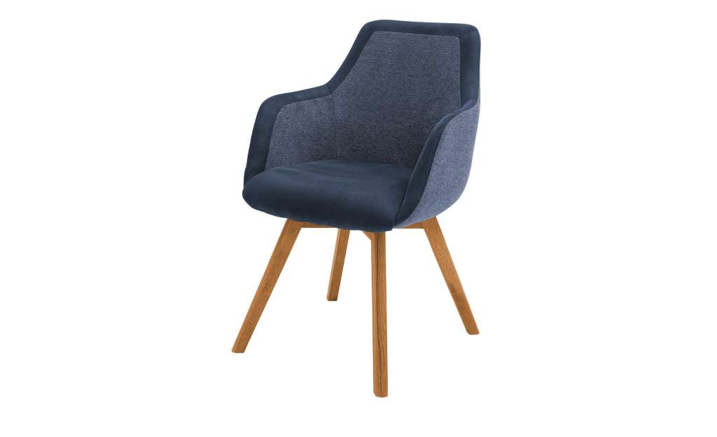 Dine + Mine Polsterstuhl  Corby ¦ blau Stühle > Esszimmerstühle > Esszimmerstühle mit Armlehnen - Höffner