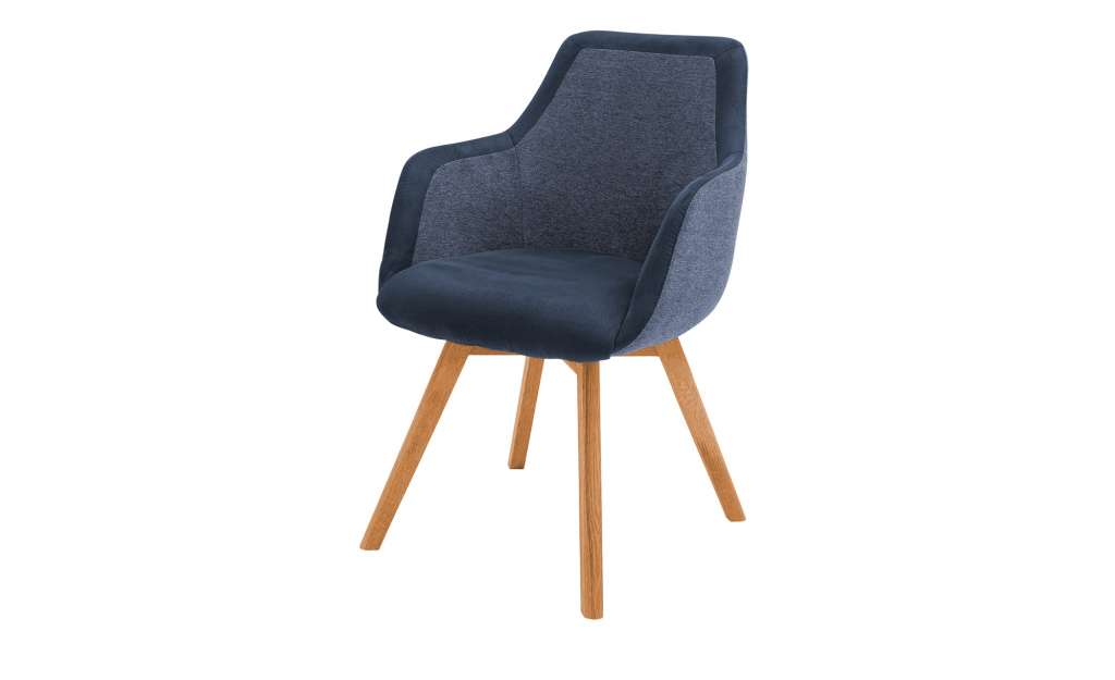 Dine + Mine Polsterstuhl  Corby ¦ blau Stühle > Esszimmerstühle > Esszimmerstühle mit Armlehnen - Höffner