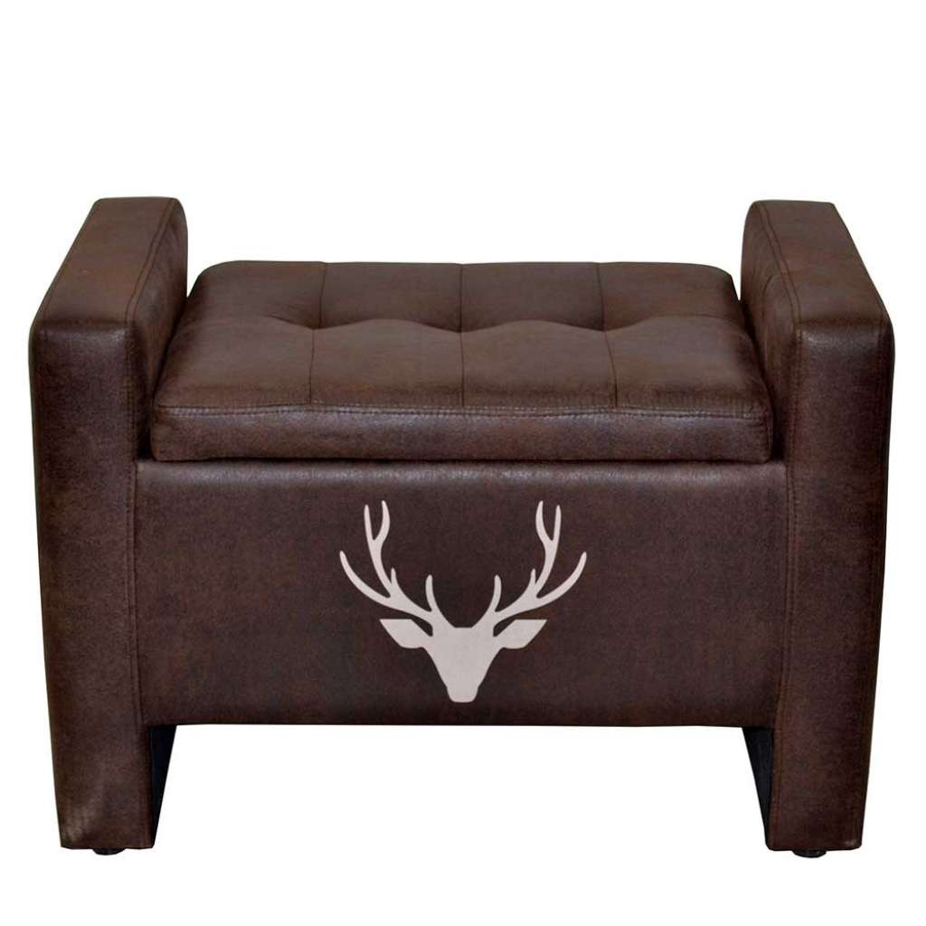 Stauraum Bank in Braun Hirsch Motiv