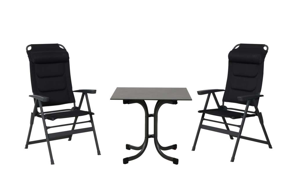 Camping-Set, 3-teilig  PREMIUM ¦ grau Garten > Gartenmöbel > Gartenmöbel Sets - Höffner