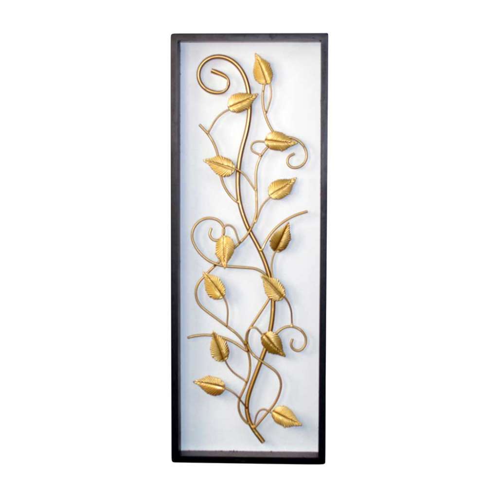 Wanddeko Bild in Schwarz Goldfarben