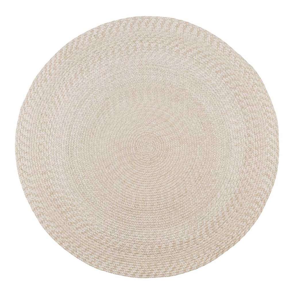 Teppich für draußen in Beige 180 cm Durchmesser