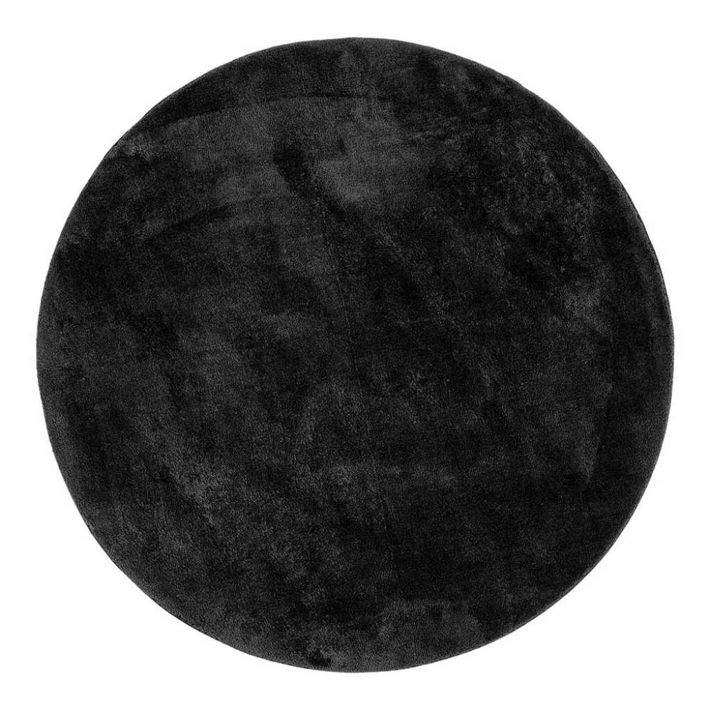 Anthrazit Teppich in rund 160 cm Durchmesser