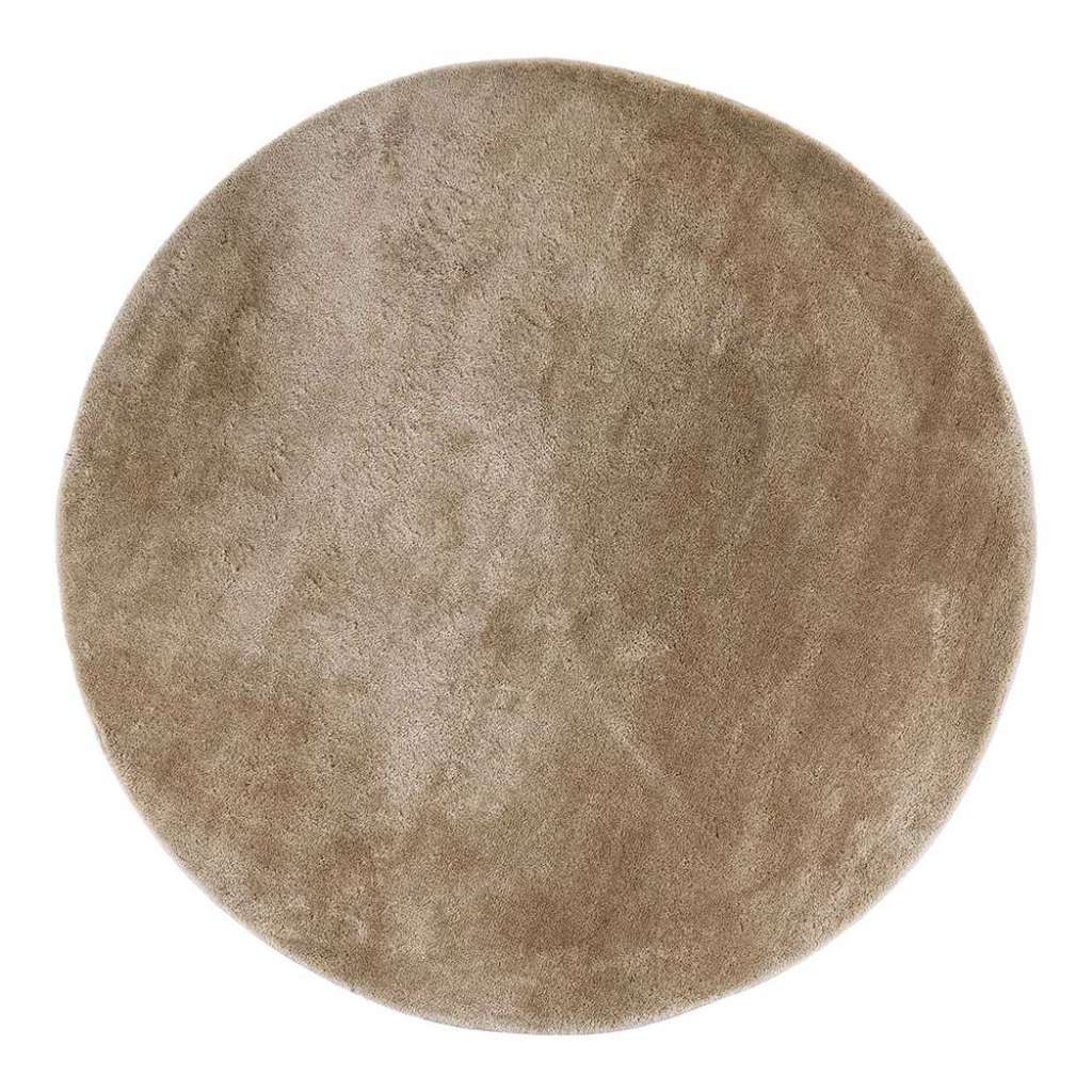 Runder Teppich in Beige 160 cm Durchmesser