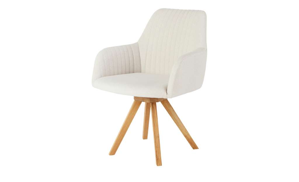 smart Armlehnstuhl  Bastian ¦ creme Stühle > Esszimmerstühle > Esszimmerstühle mit Armlehnen - Höffner