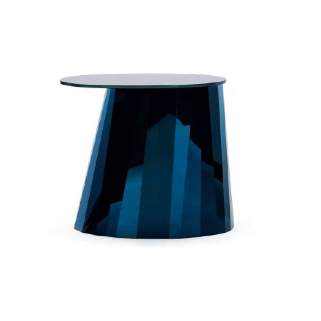 Classicon - Pli Beistelltisch - 48 cm - saphir blau - glänzend - indoor