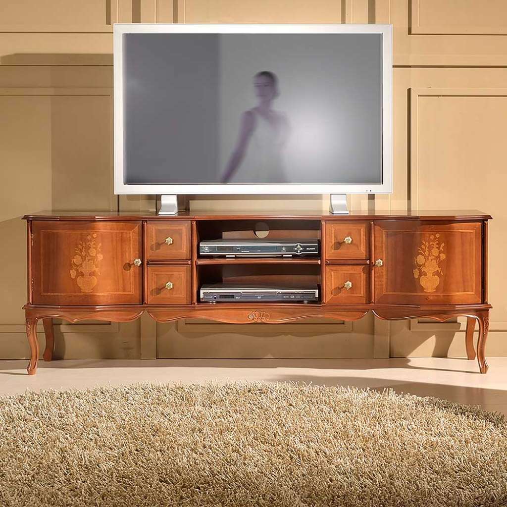 TV Lowboard Stilmöbel in Nussbaumfarben italienisches Design