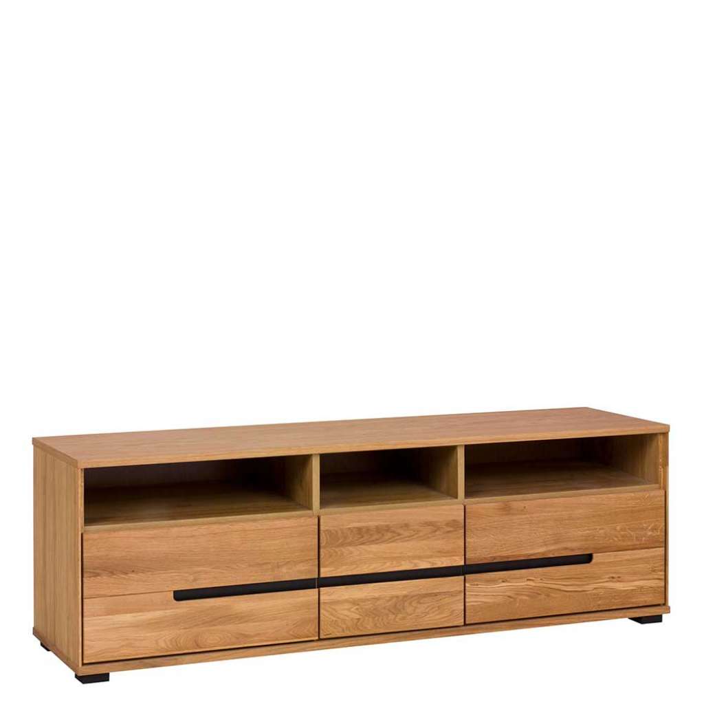 Fernsehboard in Eichefarben 3 Soft Close Schubladen