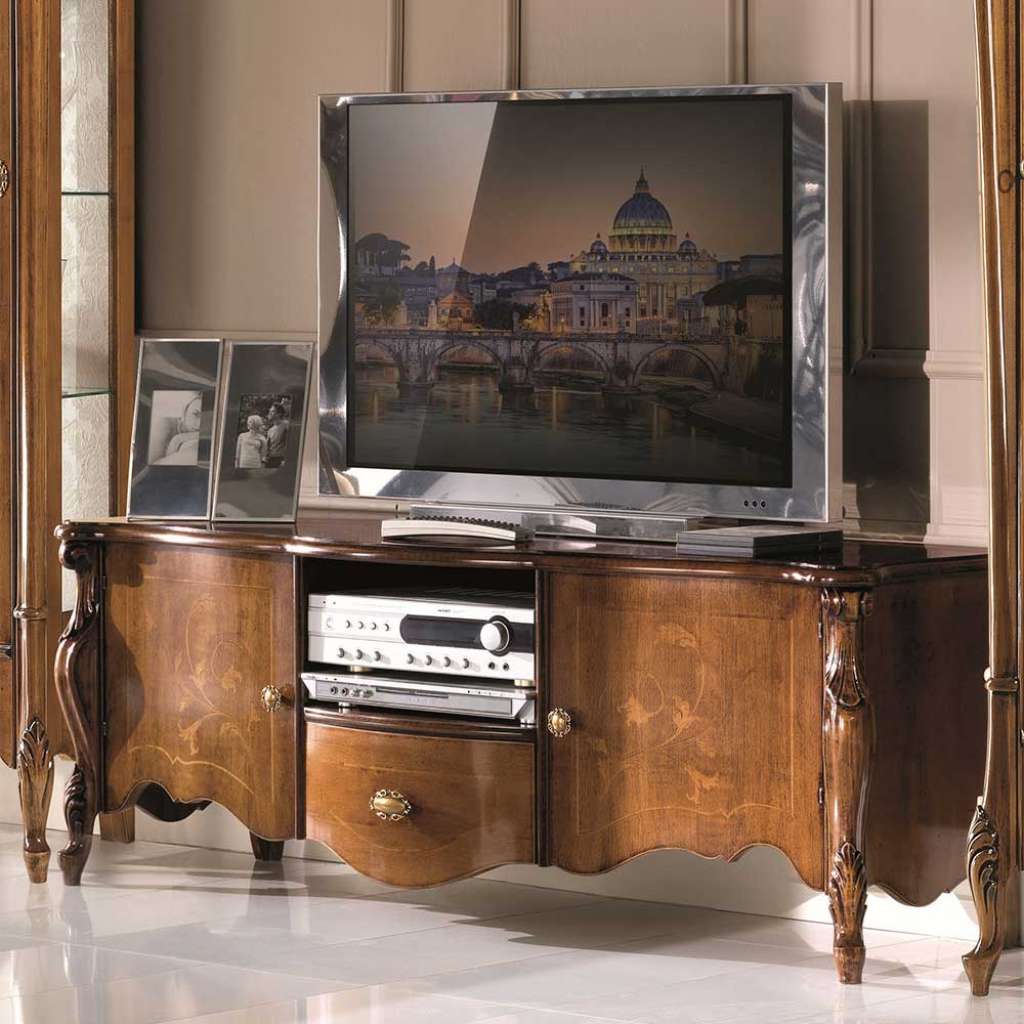 TV Phonoschrank in italienischem Design barocke Form