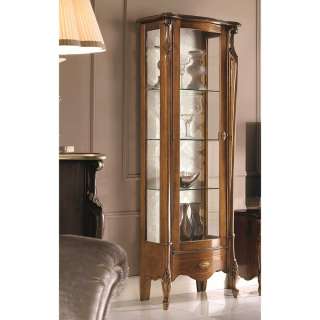 Vitrine Barock in italienischem Design Nussbaumfarben