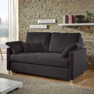 Doppelschlafsofa modern in Schwarz Made in Germany