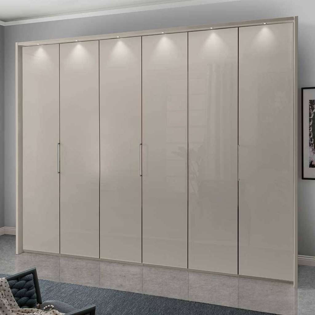 Schlafzimmerkleiderschrank Glasfront in Beige Made in Germany