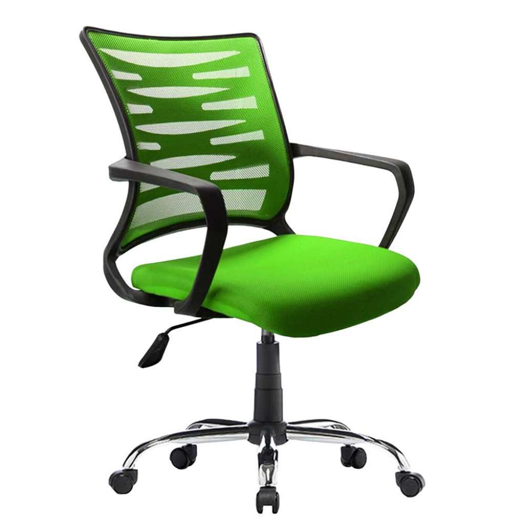 Schreibtischstuhl ergonomisch in Grün Lendenwirbelstütze