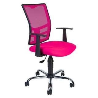 Schreibtischdrehstuhl Pink mit höhenverstellbarem Sitz Lendenwirbelstütze