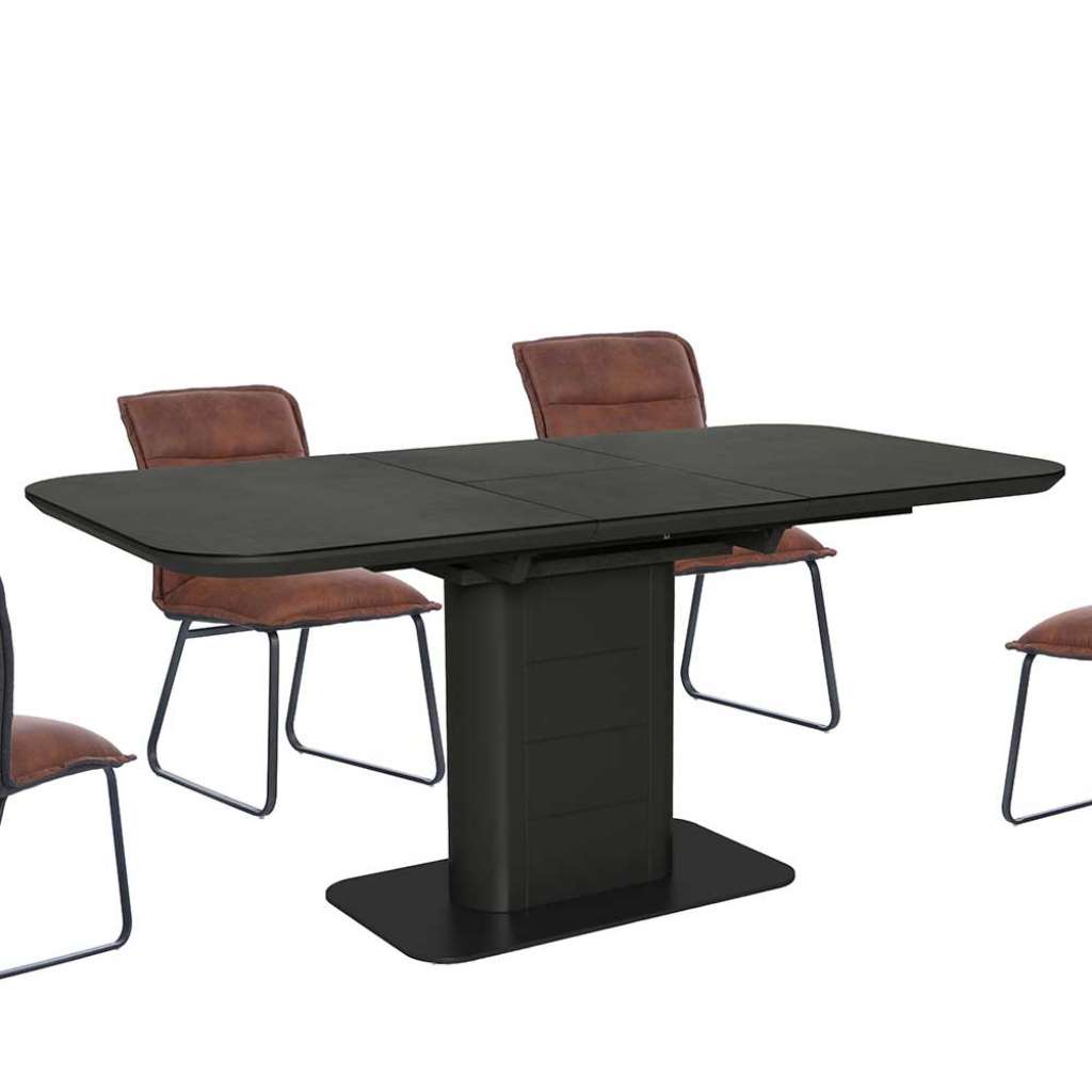 Esszimmer Ausziehtisch in Dunkelgrau Butterflyauszug