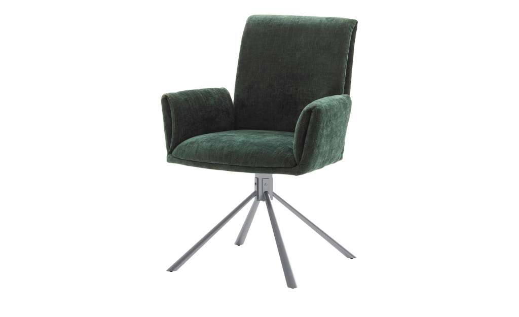 Polsterstuhl drehbar  Lodis ¦ grün Stühle > Esszimmerstühle > Esszimmerstühle mit Armlehnen - Höffner