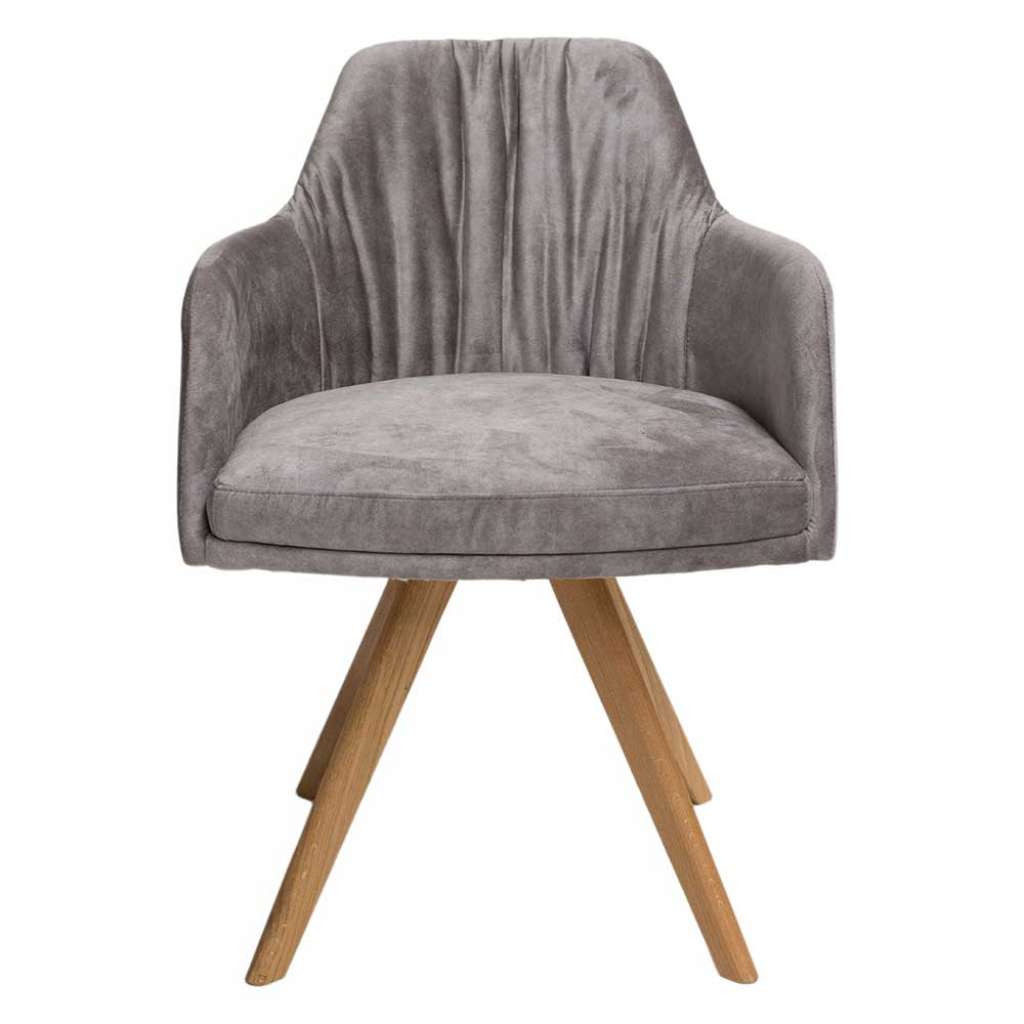 Polsterstuhl Esszimmer mit Armlehnen Gestell aus Massivholz