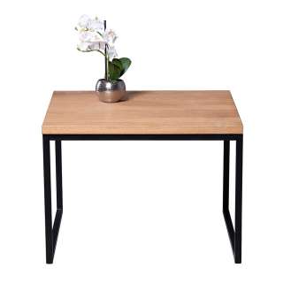 Moderner Sofa Tisch aus Wildeiche Massivholz Metall