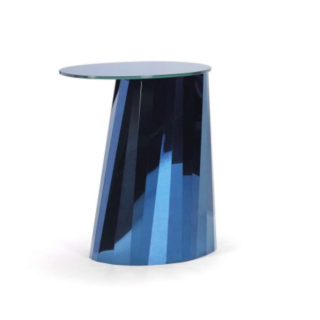 Classicon - Pli Beistelltisch - 65 cm - saphir blau - glänzend - indoor