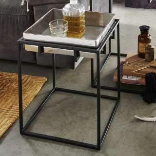 Kleiner Wohnzimmer Tisch mit abnehmbarer Tischplatte Metall