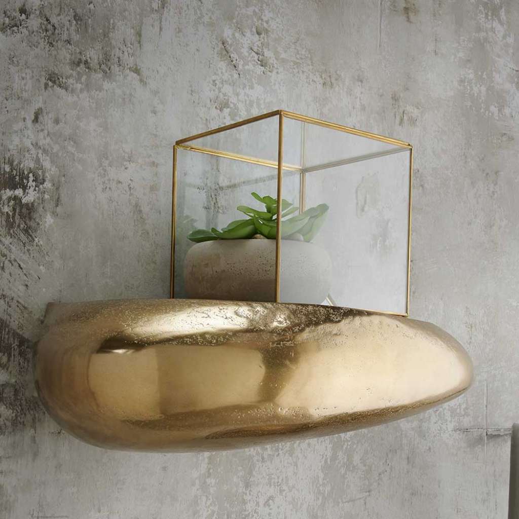 Steinform Wandboard in Goldbronze Aluminium