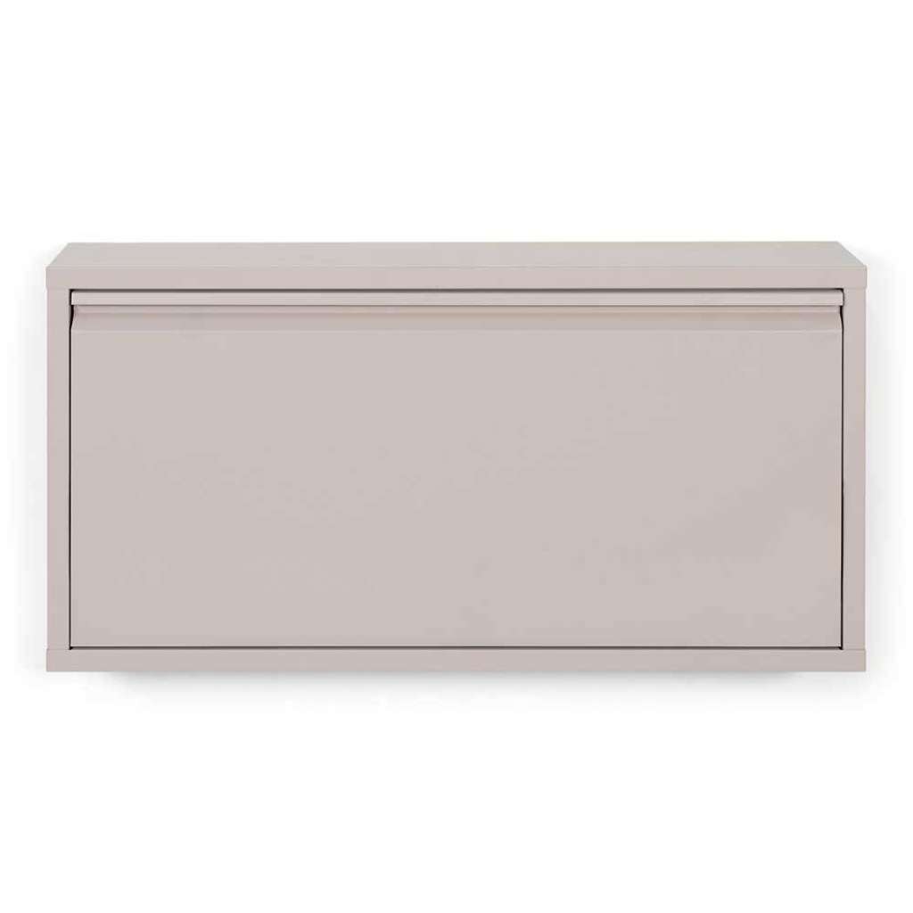 Platzsparender Schuhschrank aus Metall Taupe