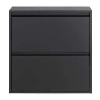Moderner Schuhklappenschrank aus Stahl Schwarz
