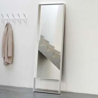 Garderoben Spiegel mit weißem Metallrahmen 190 cm hoch