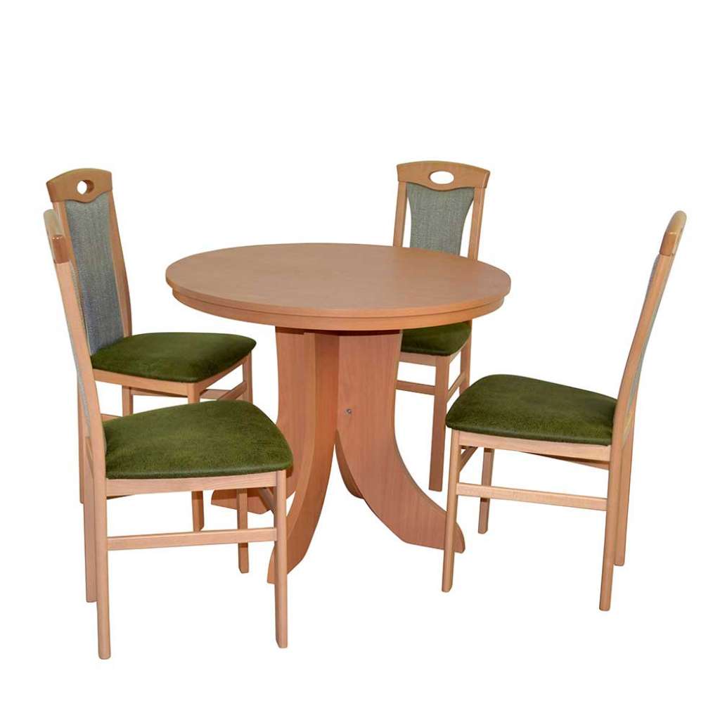 Esszimmer Sitzgruppe mit hoher Lehne vier Sitzplätzen (fünfteilig)