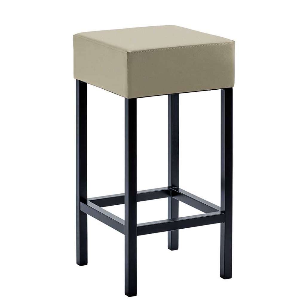 Küchenhocker modern mit Microfaser Bezug Taupe