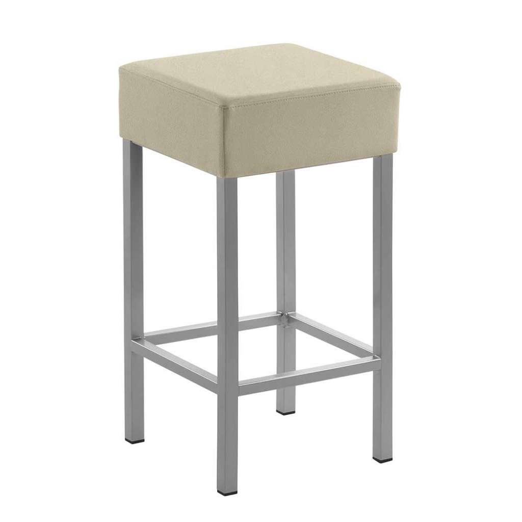Hocker für Küche 64 cm Sitzhöhe Microfaser Bezug