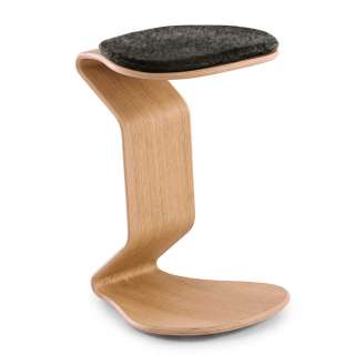 Freischwing Hocker in Buchefarben 56 cm Sitzhöhe
