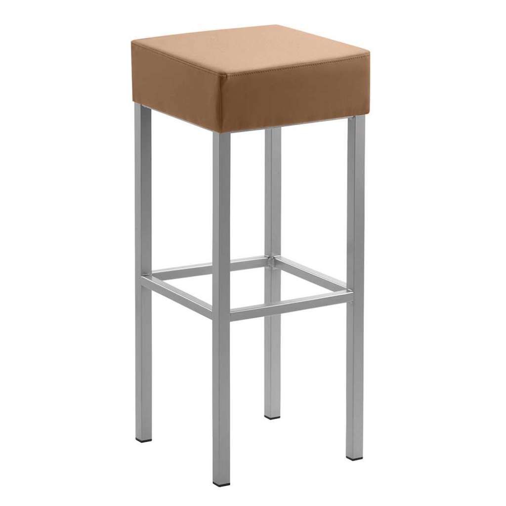 Hoher Designbarhocker 81 cm Sitzhöhe Vierfußgestell aus Metall