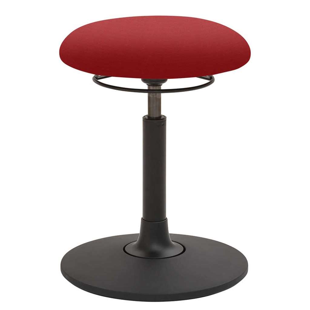 Pendel Arbeitshocker in Rot Schwarz