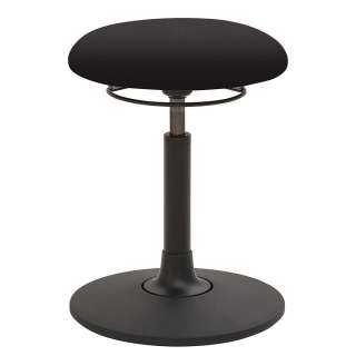 Schwarzer Pendelhocker in modernem Design 40 cm breit
