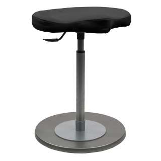 Pendelhocker in Schwarz und Silberfarben höhenverstellbar