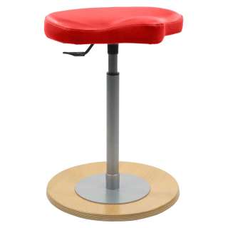 Roter Pendelhocker in modernem Design Gasdruck höhenverstellbar