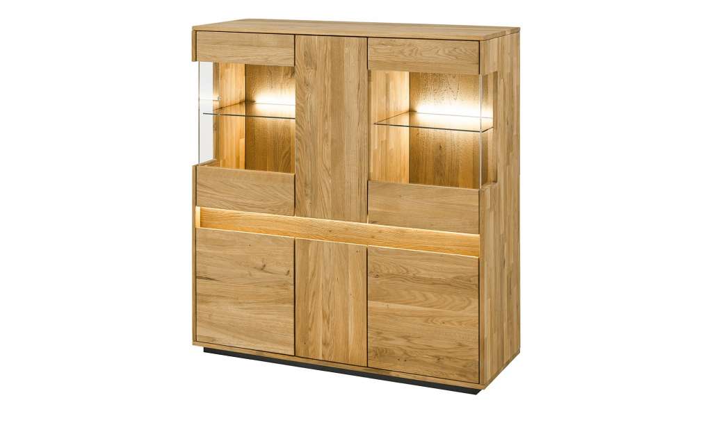 Westerburg Highboard massiv  Texas ¦ holzfarben Kommoden & Sideboards > Highboards - Höffner
