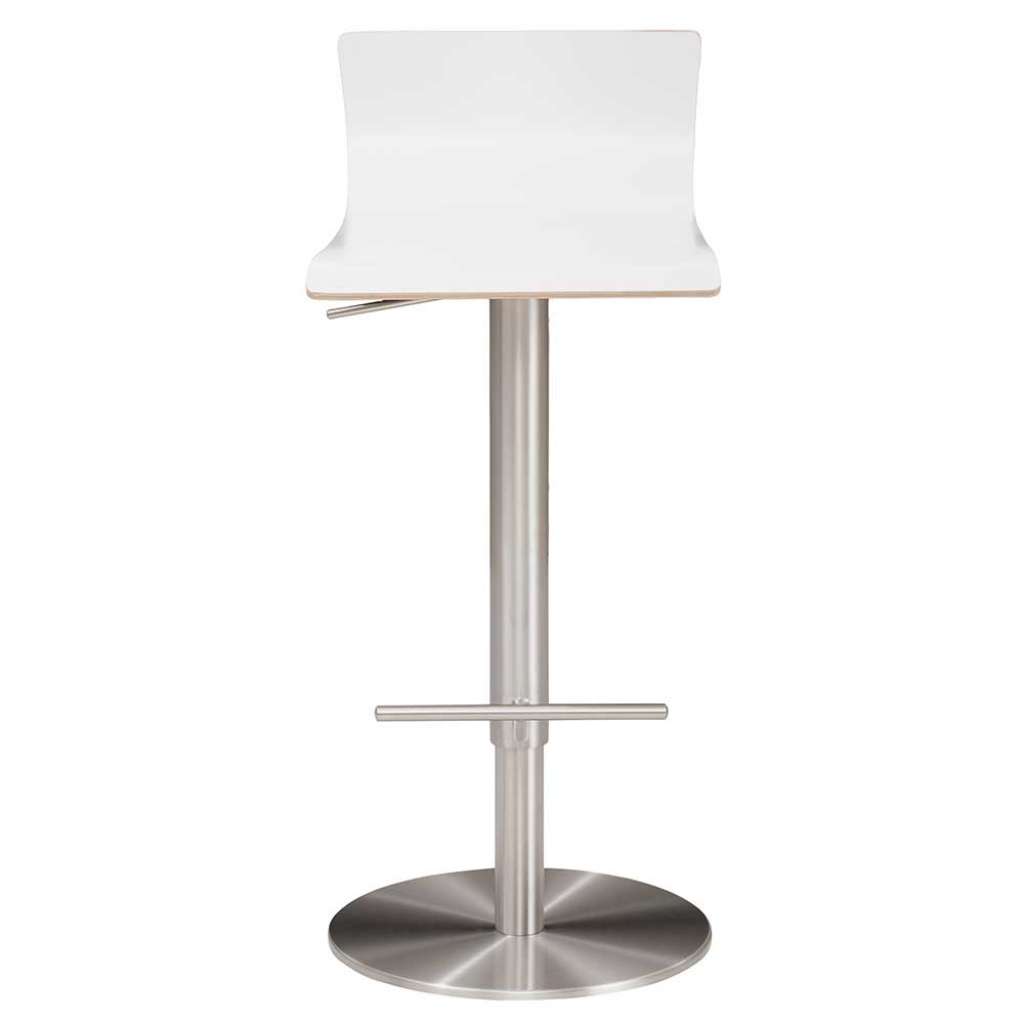 Designbarhocker mit Holz Sitzschale 82 cm Sitzhöhe