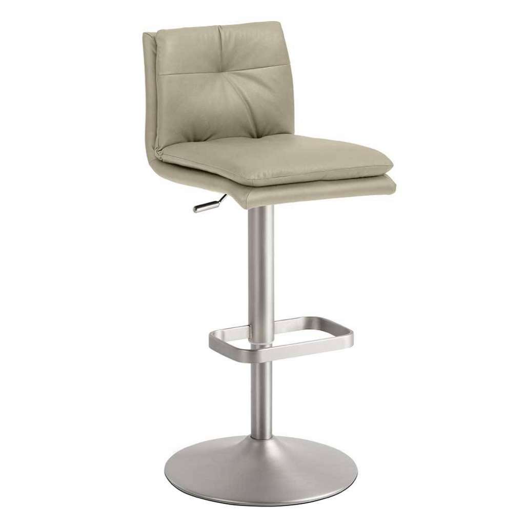 Mikrofaser Barhocker mit gepolsterter Rückenlehne bis 82 cm Sitzhöhe