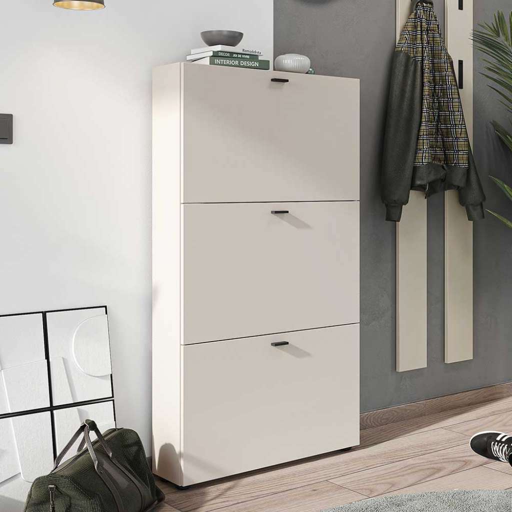 Schuhklappenschrank Made in Germany 127 cm hoch 70 cm breit