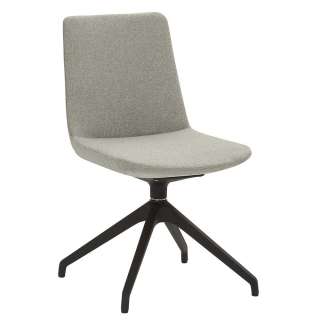 Drehbarer Schalenstuhl in Grau meliert 47 cm Sitzhöhe