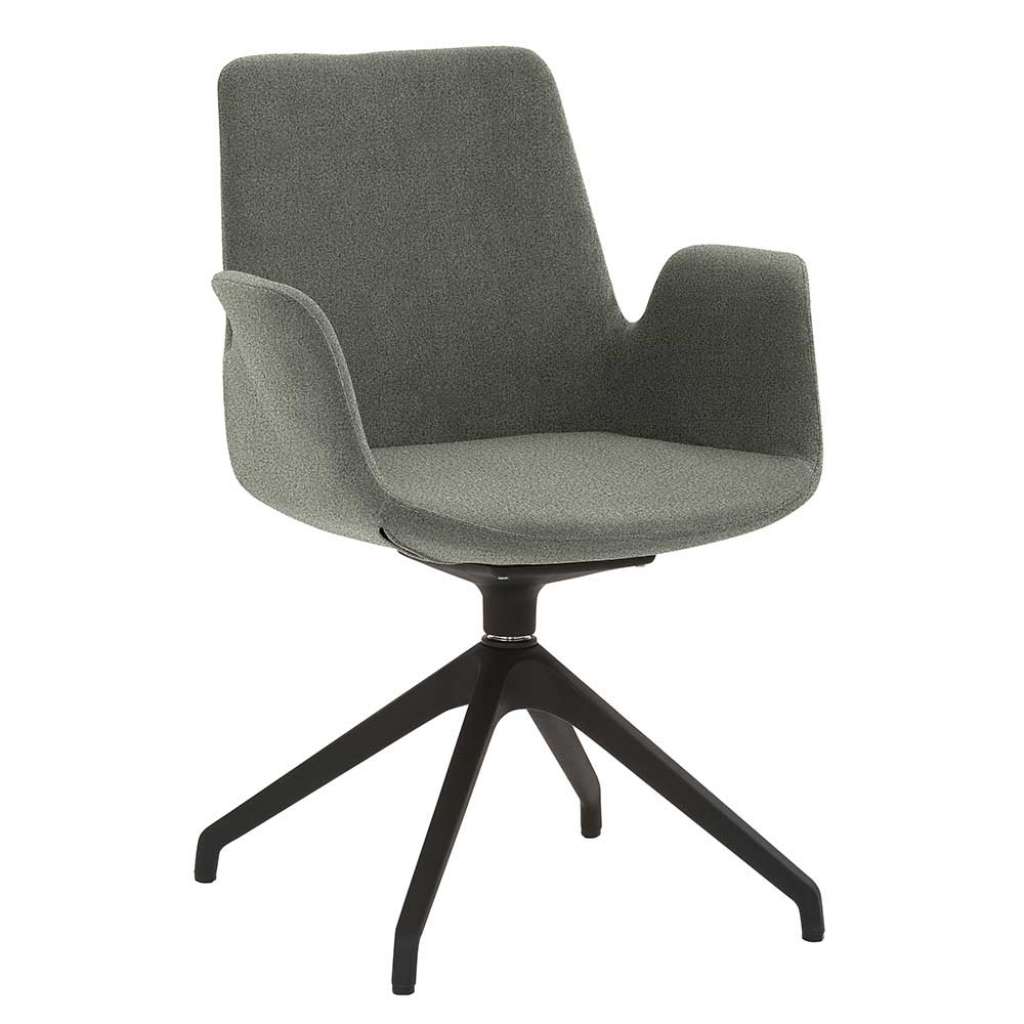 Stuhl Esszimmer mit gepolsterter Rückenlehne Gestell aus Kunststoff